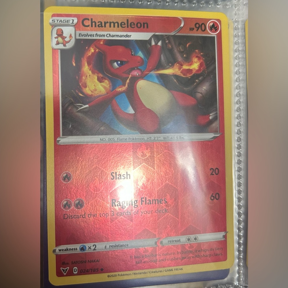 Charmeleon Reverse Holo 024/185 Pokemon Vivid Voltage -MINT